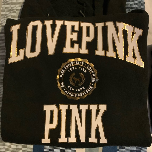 VS PINK BLACK CAMPUS HOODED PULLOVER SET - Picture 5 of 8